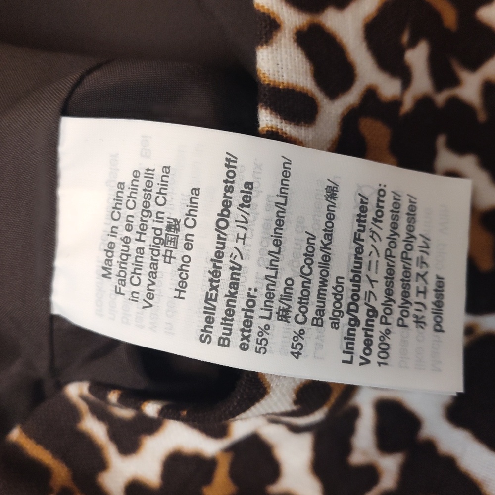 J. Crew Animal Print Pencil Skirt. Linen/Cotton Blend. Fully Lined. NWOT. - Picture 5 of 5
